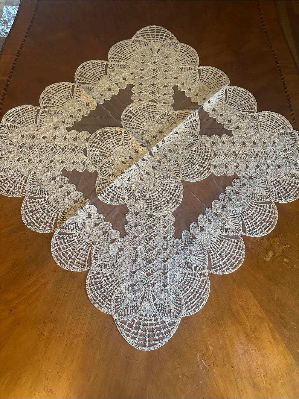 NEW Lace Table Centerpiece - Cream